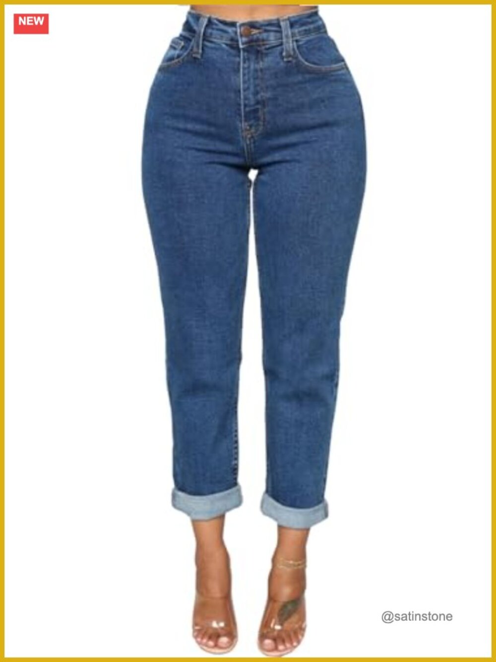 High Waist Skinny Stretch Denim Jeans Distressed Cropped Women